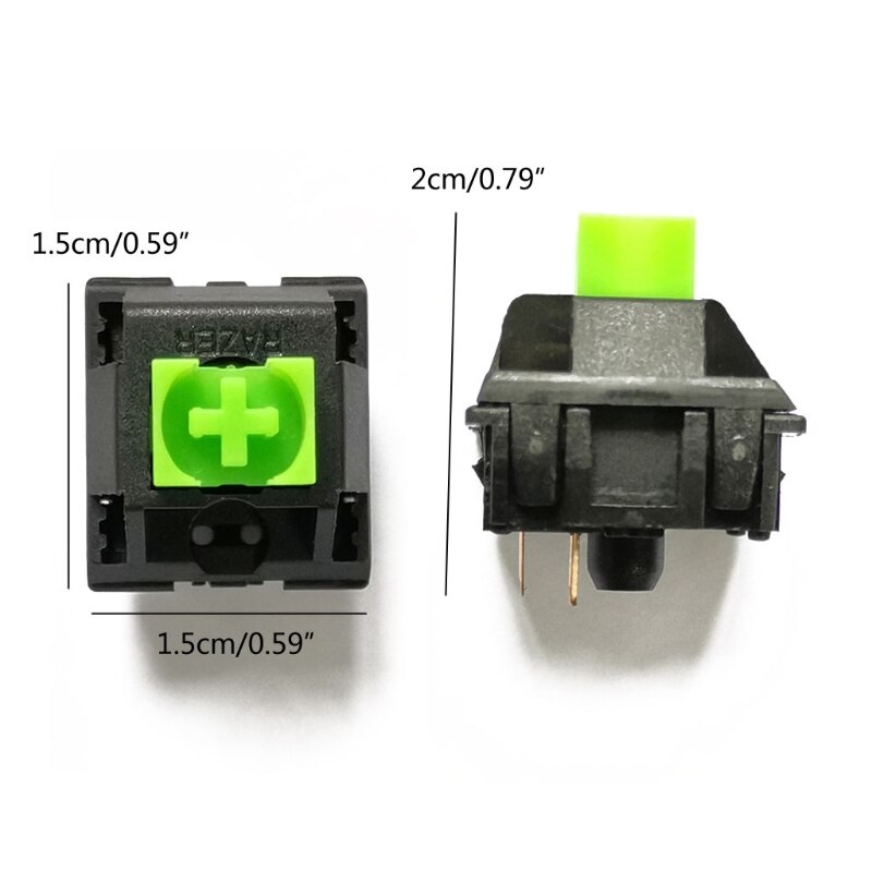 4Pcs 3Pin Razer Green Switches Axis for Razer blackwidow Chroma Gaming Mechanical Keyboard for Cherry MX Gateron Switches