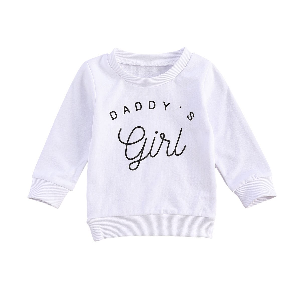0-3y herfst babymeisjes sweatshirt tops letterprint lange mouwen trui t-shirts outfits: A / 3t