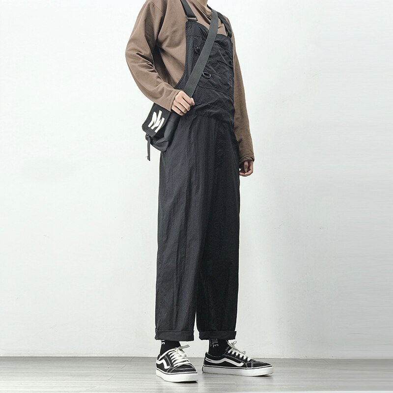 Estilo Safari Multi-bolsillo de los hombres Hip Hop pantalones ropa informal japonesa el trabajo de carga pantalones overoles hombres holgado Casual Pantalones