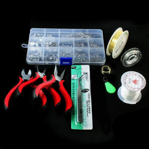 Jewelry Pliers Tools Set Equipment/Needle Nose Pliers/Beads Measure For Jewelry Making Handmade (rolling eye pin head pin) F2681: ZH-BDH010-69