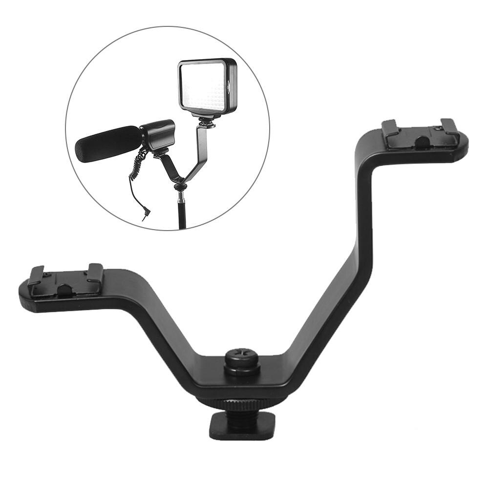 Mount Bracket Skillful Manufacture Portable Camera Triple Shoe V Mount Flash Bracket for LED Lights Mic Monitor