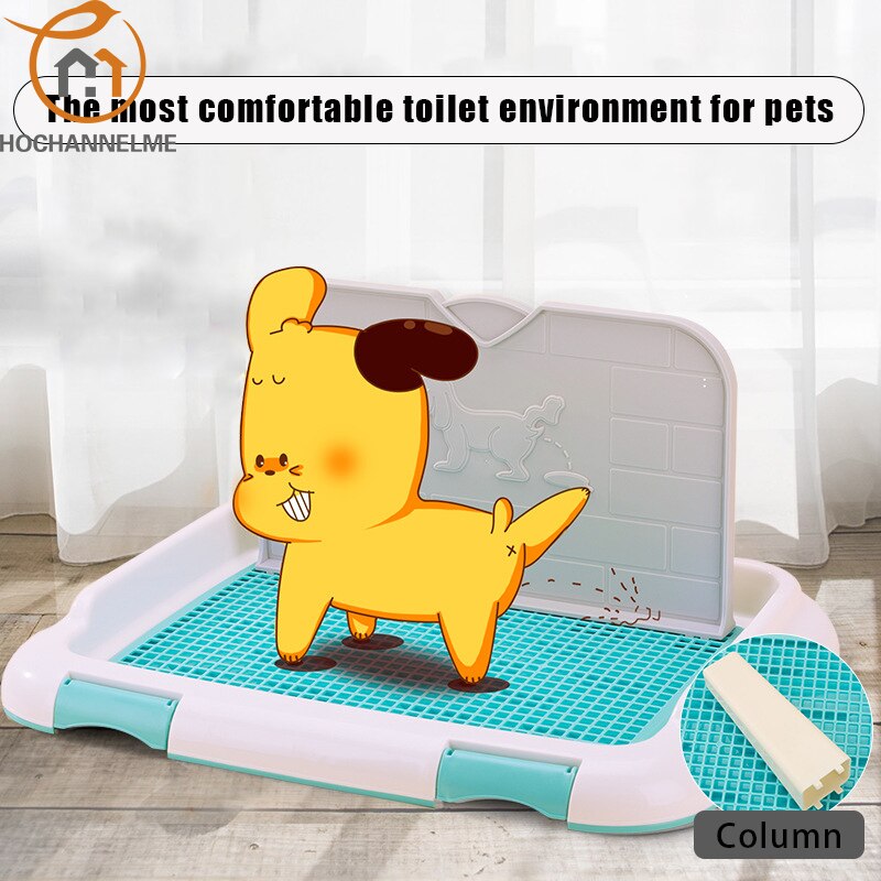 Hund kat kæledyr bærbart toilet kæledyr tisse kuldkasser træning toilet til hvalpekatte rengøringsforsyninger hunde urinal skål med søjle