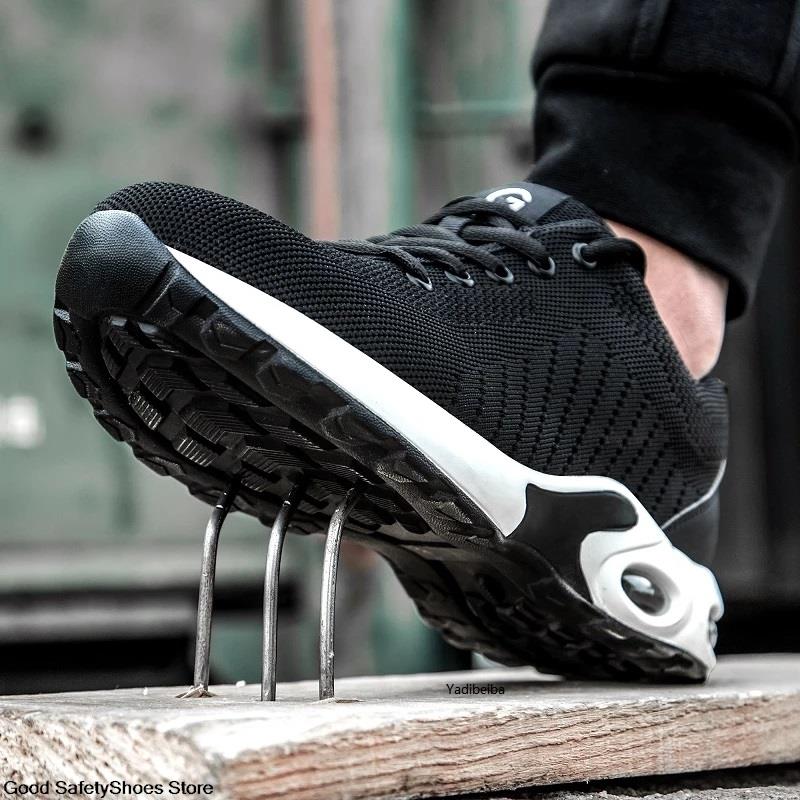 Skyddsskor med stålhätta för män och kvinnor, arbetsskor med lätta skyddsstövlar, luftkudde, oförstörbara skor