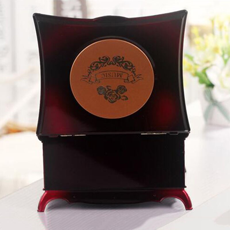 Dancer Rotating Music Box Classical Drawer Makeup Mirror Music Box Jewelry Storage Box To Send Girlfriend Box