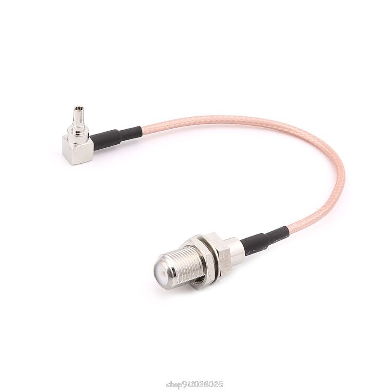 Conector hembra tipo F a CRC9, macho, ángulo recto, Cable en espiral RG316, 15cm, para módem huawei D22 20