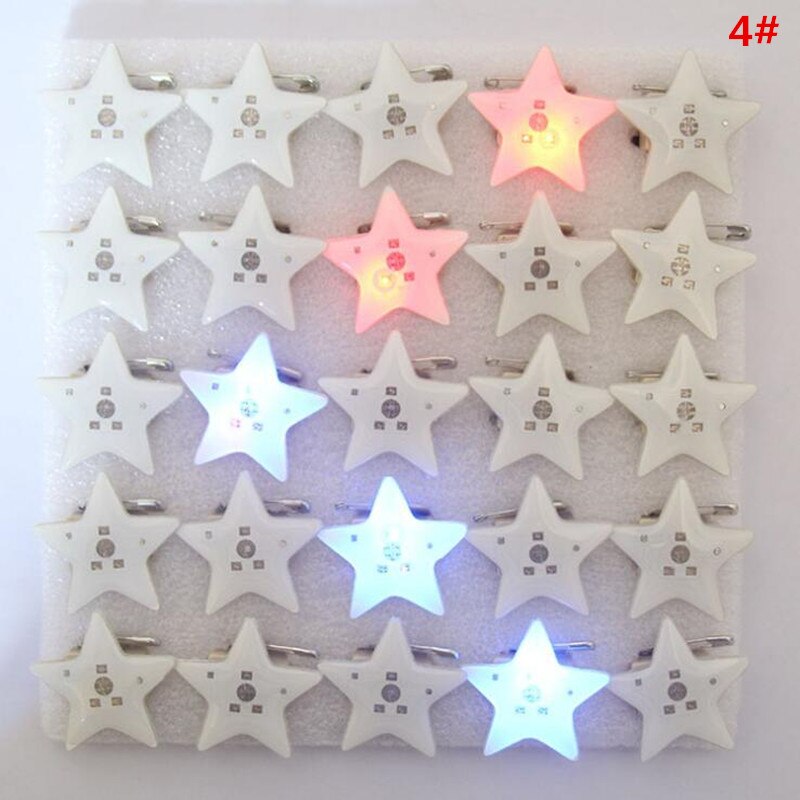 Star LED Flashing Brooch Pin Cartoon Light Up Glowing Badge Kids Adults Toys Glow Party Supplies Halloween Christmas Xmas: 4