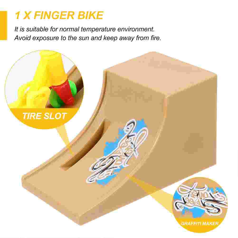 2 Sets Children Finger Bike Kit Mini Scooter Ramp Fingertip Sports Table Game
