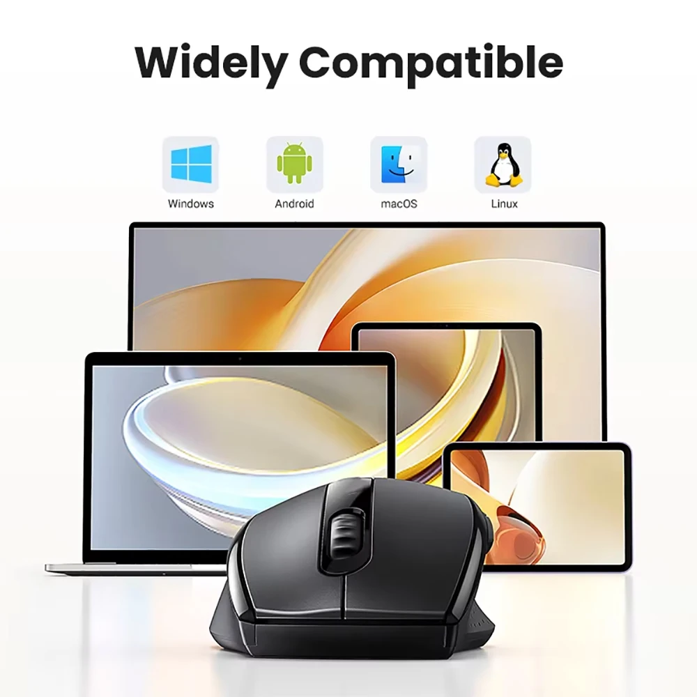 Dual-Mode 2.4G Wireless Mouse Bluetooth 5.2 Mouse Rechargeable Mouse Game Mouse 1600DPI For Laptop Tablet Computer Windows MacOS