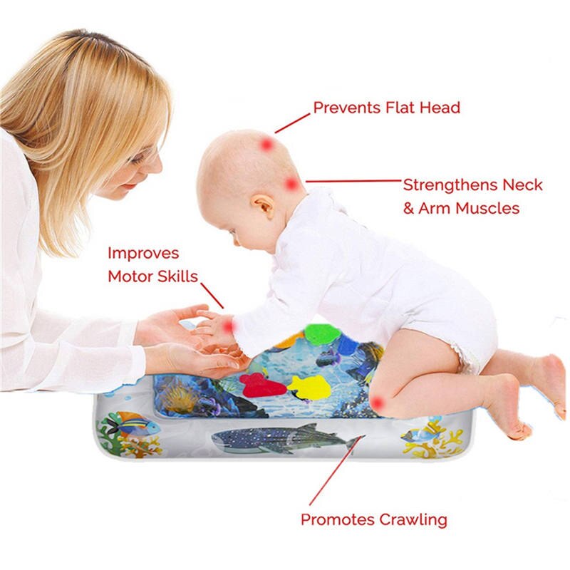 Colchoneta de agua inflable de PVC para bebé, Centro de Actividades divertido para niños y bebés, colchoneta de agua Funcushion para bebés