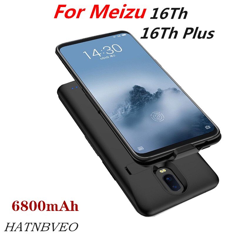 Coque de chargeur de batterie externe 6800mAh, étui de charge pour Meizu 16Th Plus