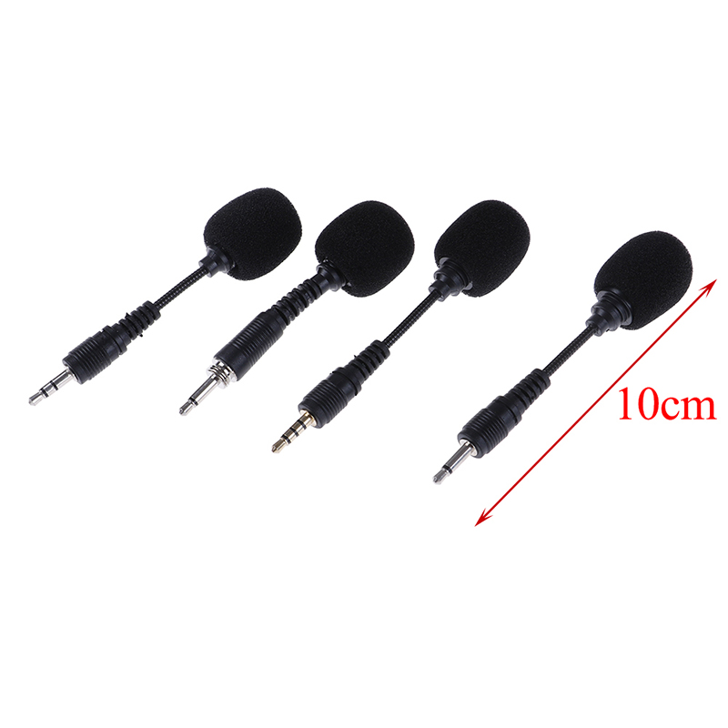 1 PC 10cm Mobile phone Mini 3.5mm Interface Flexible Microphone Stereo For iPhone Android