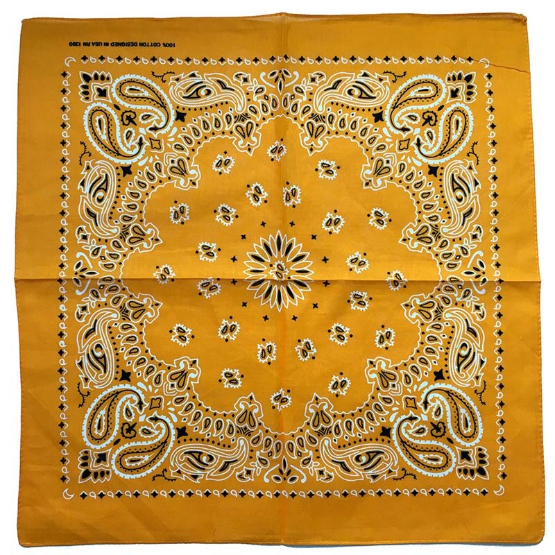 Pañuelo cuadrado de algodón para hombre y mujer, Bandana Unisex de estilo Hip Hop, banda para el pelo de Cachemira a la , bufanda para el cuello y la muñeca, pañuelo mágico
