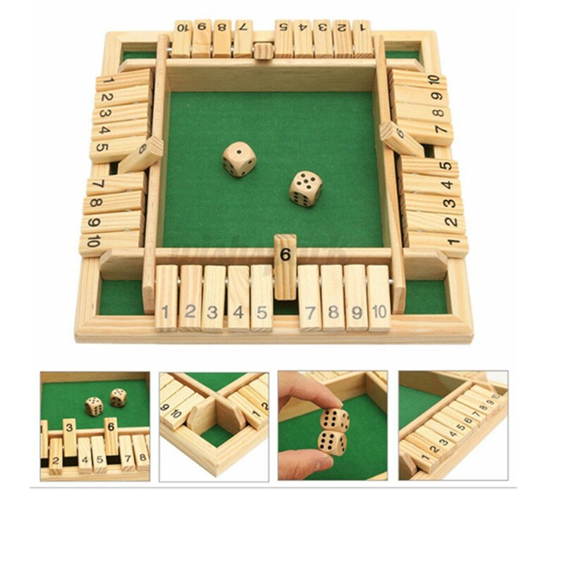 Holz Deluxe Vier Seitige Digitale Puzzle Bord Spiel Schloss Die Box Spiel Set für 4 Menschen Pub Bar Partei Liefert