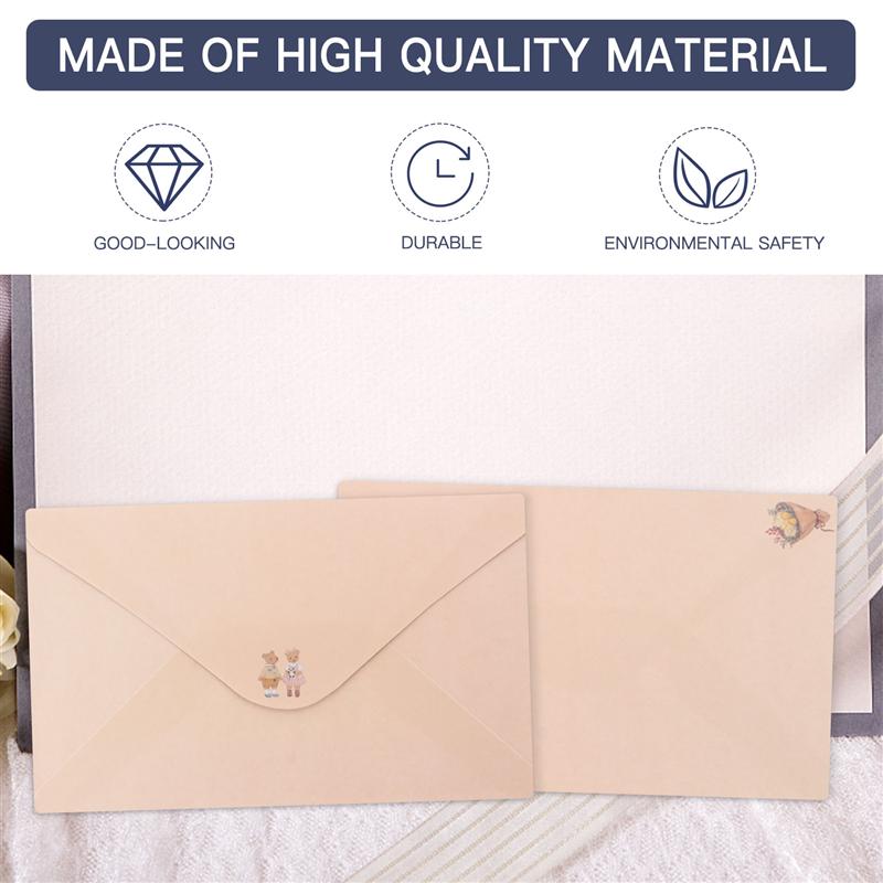54pcs Beautiful Writing Stationery Paper Set A5 Letter Paper Envelopes Set