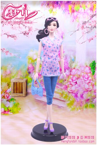 30cm Doll Dress Clothes suit for licca For ob24 ob27 Doll for Mengfan Doll Accessories Baby Toys Best Girl': Black