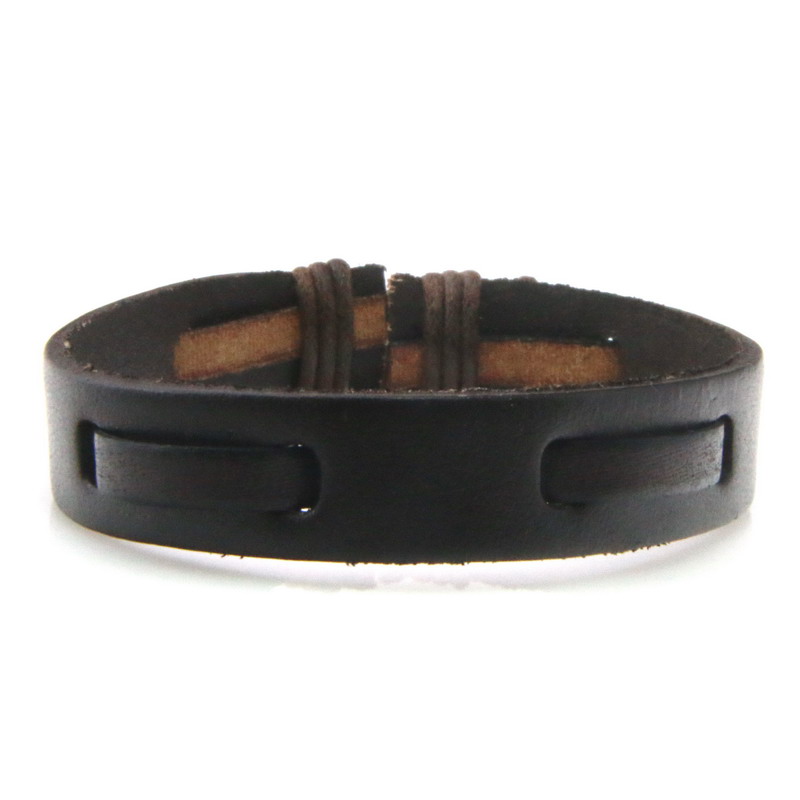 Punk Eenvoudige Stijl Mannen Brede Lederen Armband Vrouwen Handmatige Maken Lederen Armband Bedelarmband Lengte Verstelbare