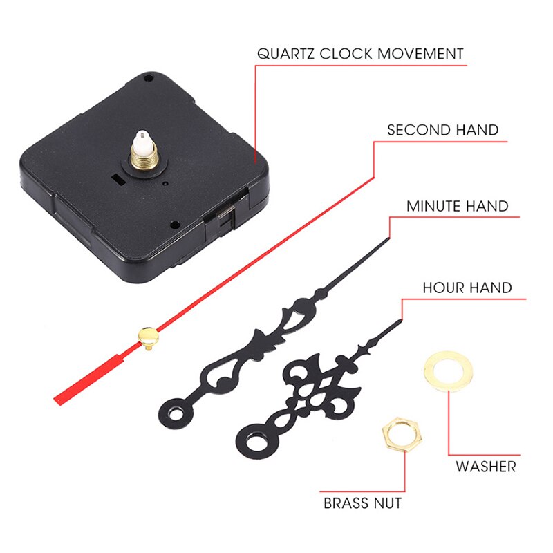 Silent Wall Clock Mechanism Mute Quartz DIY Wall Clock Movement Machine Silver Hands Repair Kit Tool Replace Set Accessories