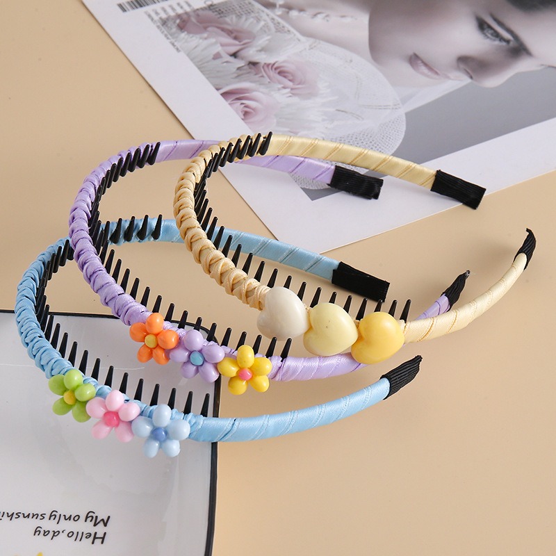Diadema para niña, bonito corazón dulce, estrellas, colores, diadema de flores, aro para el pelo, para niños, accesorios para el cabello FDr11