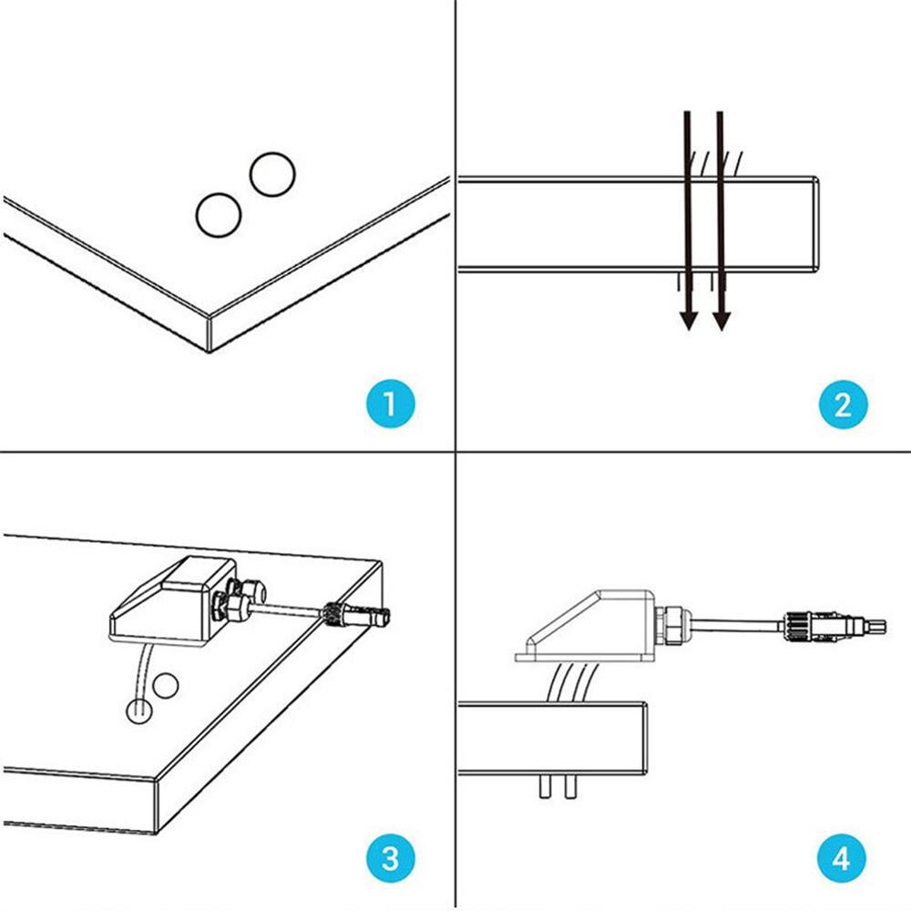 Roof Wire Entry Gland Box Solar Panel Cable Motorhome Caravan Boat Connection Box Outdoor Electrical Box