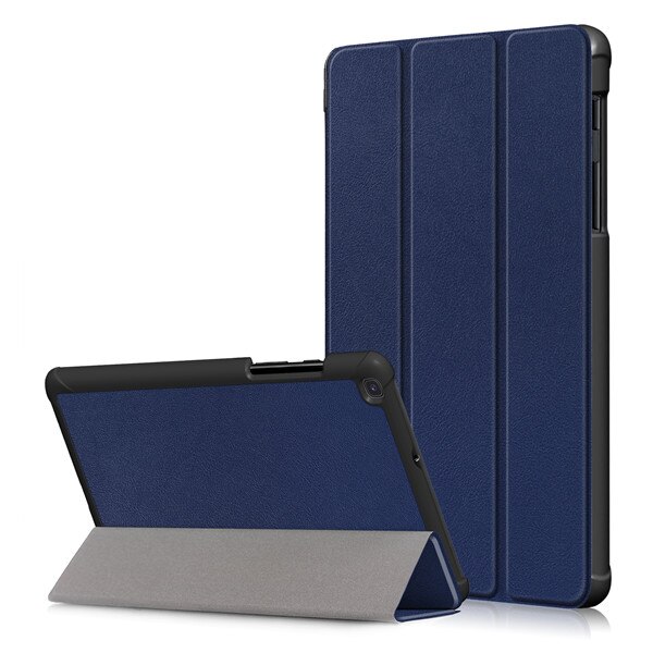 Gligle Slim Leather Case cover for Samsung Galaxy Tab A 8.0 SM-T290 SM-T295 SM- T297 Tablet shell+screen film+touch pen: dark blue