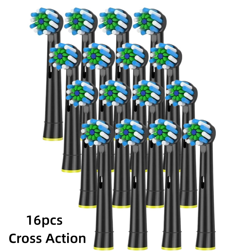 Black EB50 Brush Heads Cross Action 16 Degree Angle Spare Dental Nozzles for Oral B Electric Toothbrush D12/D16/DB4010/DB4510: WHITE