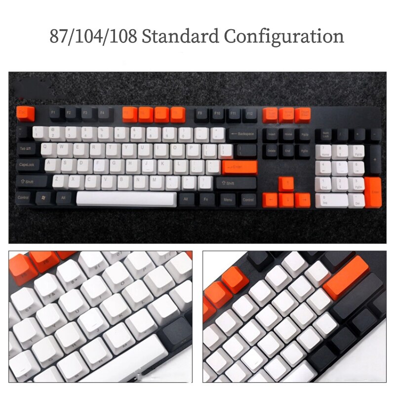 Top Gedruckt OEM PBT Keycap Für Mechanische Tastatur 108 Schlüssel Vollen Satz Dolch Verdicken Tastenkappen Schlüssel Für Blau/Rot/braun/Schwarz Schalter