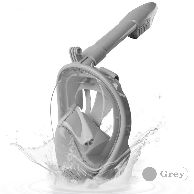 Kids Unisex Snorkel Diving Mask Swimming Full Face Snorkeling Masks Child Underwater Scuba Anti Fog Snorkel Scuba Equipment Set: Grey
