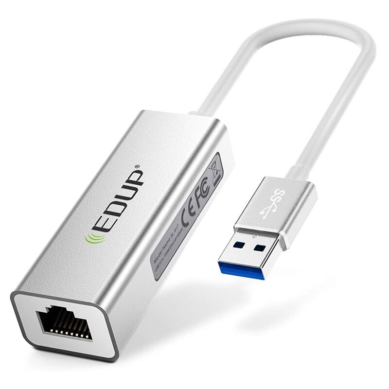 EDUP USB to Ethernet Adapter,Portable USB 3.0 to 10/100/1000 Gigabit Ethernet RJ45 LAN Network Adapter: Default Title