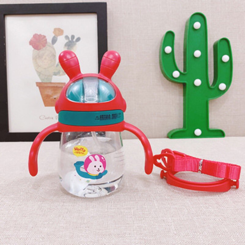 Baby drinkgerei klein dier baby leren drinken beker kinderen fles rietje bekers anti-verstikking waterkoker leren drinken beker fles