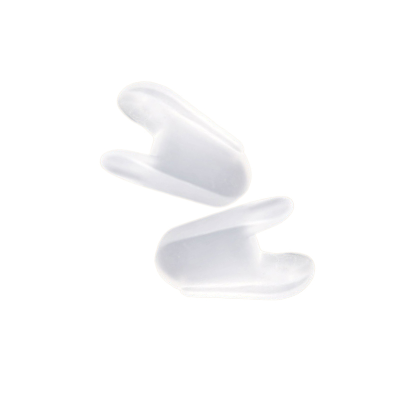 10 st = 5 par silikon benortoser för tummen, korrigerare för hallux valgus, tåseparator, fotvård, tumortoser, fotvårdsverktyg: Ljusgrå