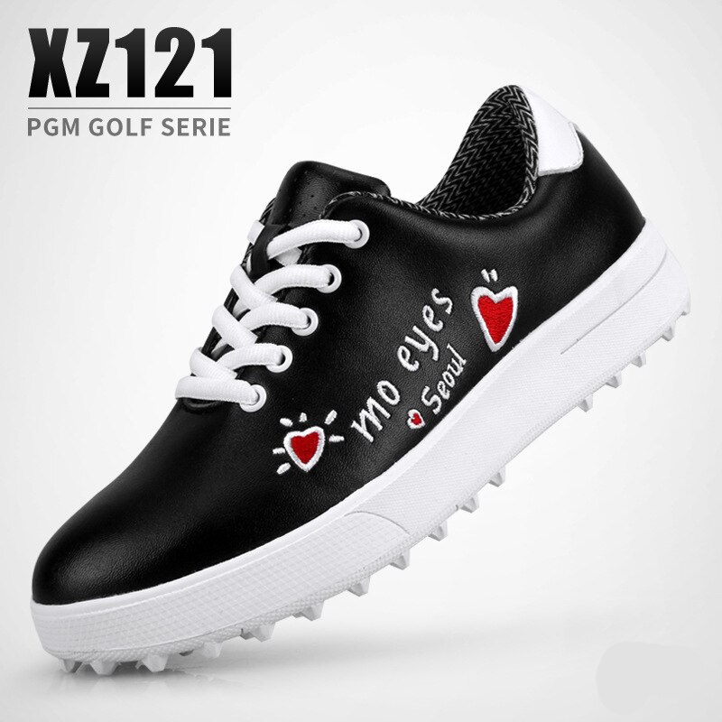 Child Simple Golf Shoes Leather Waterproof Outdoor Grass Boys Golf Training Sneakers Girls Breathable Walking Shoes