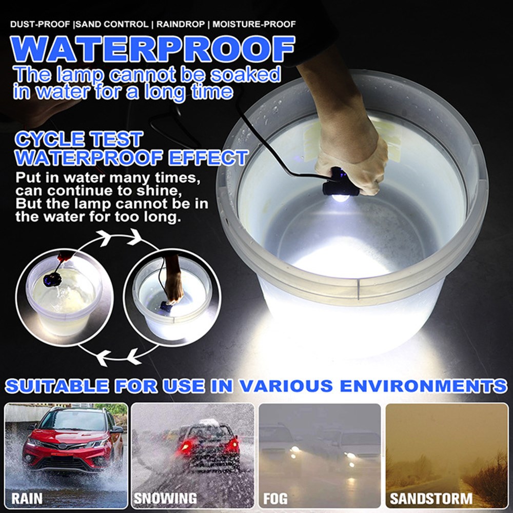 60W Led Motorfiets Verlichting Dual Kleur Hi/Lo Beam Spotlight Mini Lens Auto Koplamp Mistlamp Voor truck Suv 4WD 4X4 Boot Atv