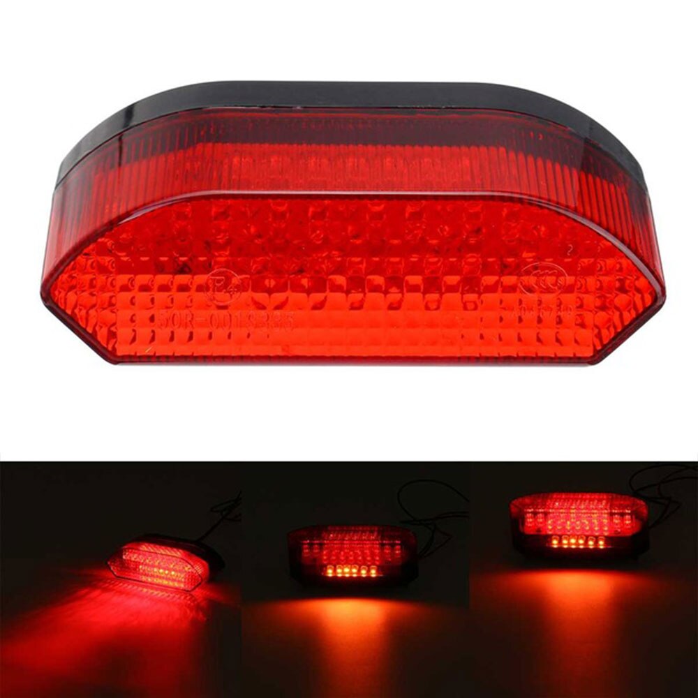 Luz de freno trasera Universal para motocicleta, luz roja de parada trasera, 30 LED, para Dirt Bike, ATV: red