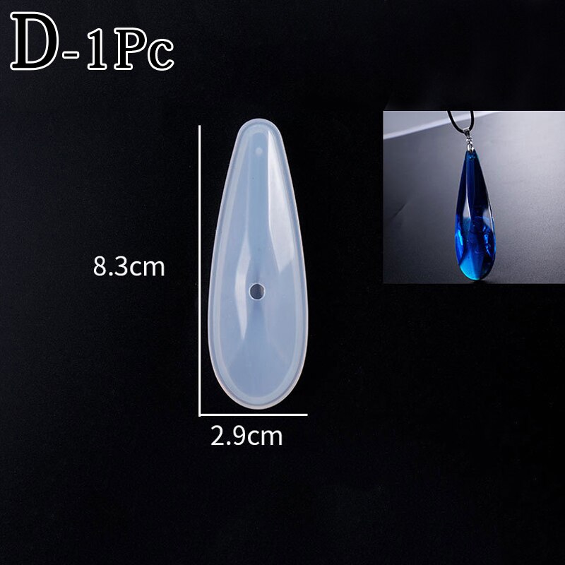 DIY Silicone Pendant Water Mold Epoxy Resin Craft Making Tool Jewelry Crystal Necklace Bracelet Earrings Geometric 3D Craft: D