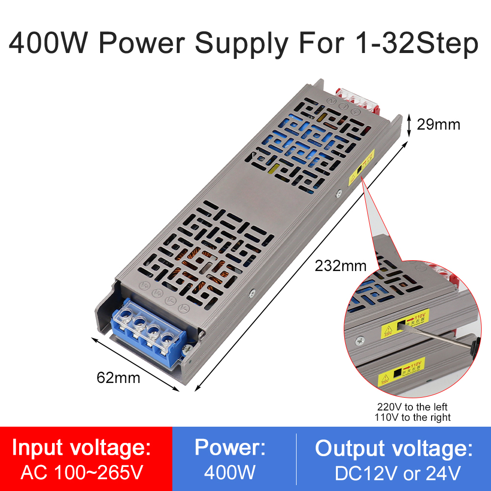 Controlador LED de escalera con Sensor de movimiento, tira de luces LED de paso de escalera de 12V y 24V, tira de luces de píxeles laterales, iluminación de escalera interior de 1-32 pasos: YELLOW / Rosa