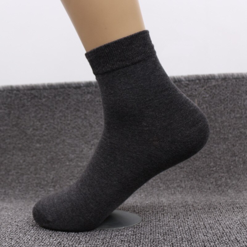 10Stck = 5 Paar Herren Baumwolle Kleid Socken Plus Große Große Größe 44, 45, 46, 47, 48, Geschäft Kleid socken Calcetines Klassische Sox Meias: D dunkel grau