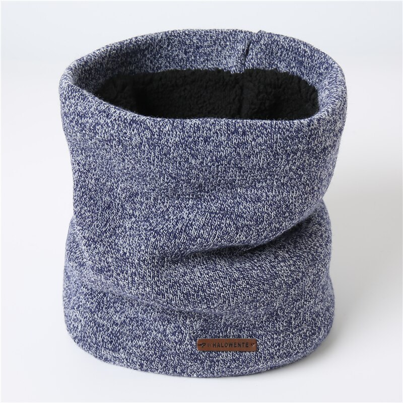 Hommes hiver écharpe tricot fourrure anneau foulards pour les femmes en plein air épais unisexe Snood Sport cou écharpes