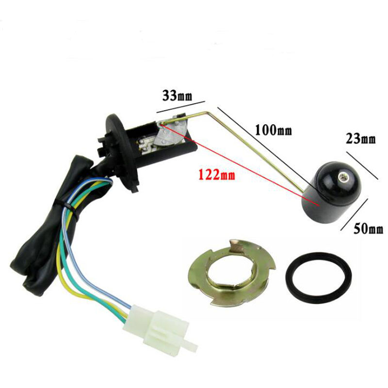 Kit de Sensor de nivel de flotador de combustible para motocicleta, Kit de Sensor de palanca de gasolina para Scooters GY6 de 125-150cc, motos Dirt Pit