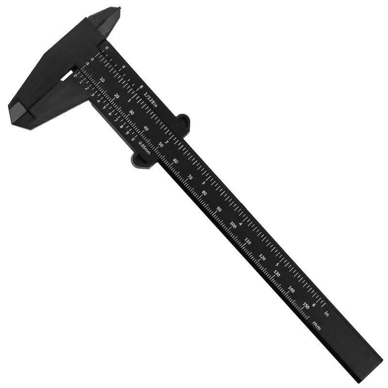 80mm/150mm Vernier Calipers mm-inch Double Rule Scale Aperture Depth Diameter Measure Tool Student DIY Model Making Mini Caliper: 150mm Black