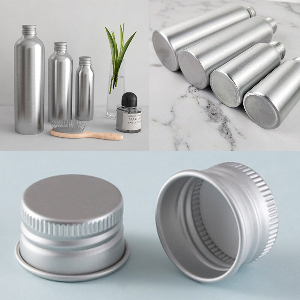 40-250ml nueva botella de aluminio con tapa de aluminio cosméticos Sub-Bottle Containers Travel Empty Containers