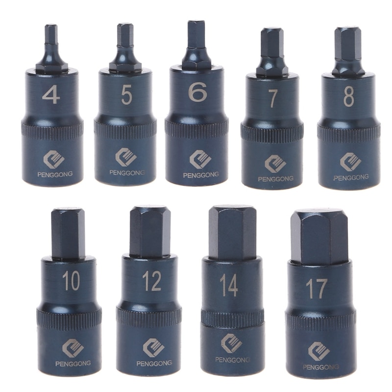 Hexagon Schroevendraaier Socket Multifunctionele Handgereedschap Boor Handje Socket H4 H5 H6 H7 H8 H10 H12 h14 H17