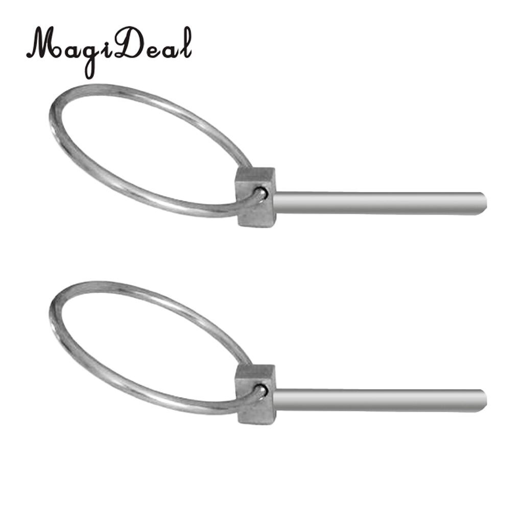 Magideal 2 delar 4mm båt kajak kanot släpvagn traktor vagn lynch pin clip