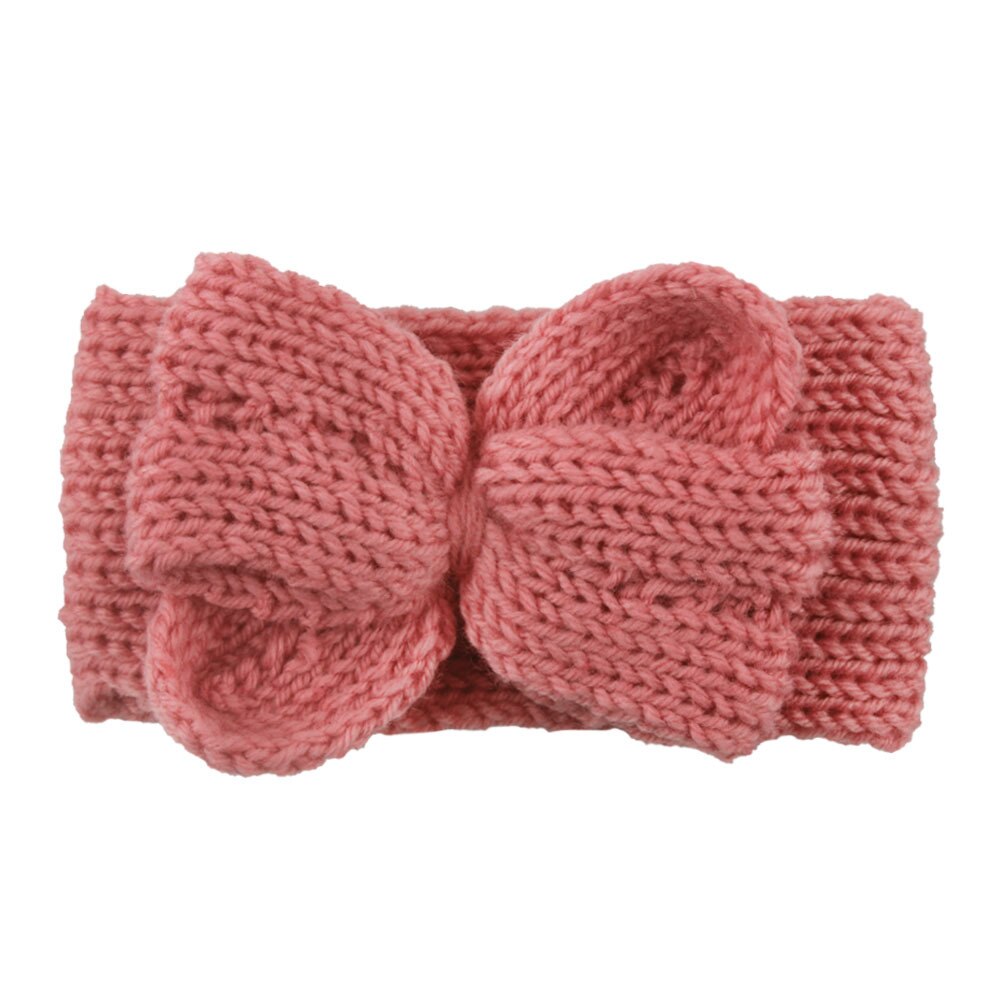 Strikket sløjfe baby pandebånd børn baby sløjfer turban pandebånd vinter varme børn spædbørn hårbånd haarbånd baby hår tilbehør