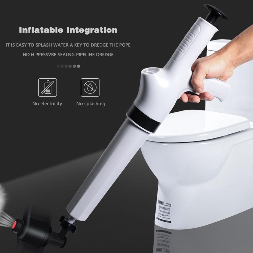 Toilet Plungers Drain Unblocker High Pressure Air Drain Blaster Cleaner Powerful Manual Pneumatic Dredge Equipment Clogged Pipe