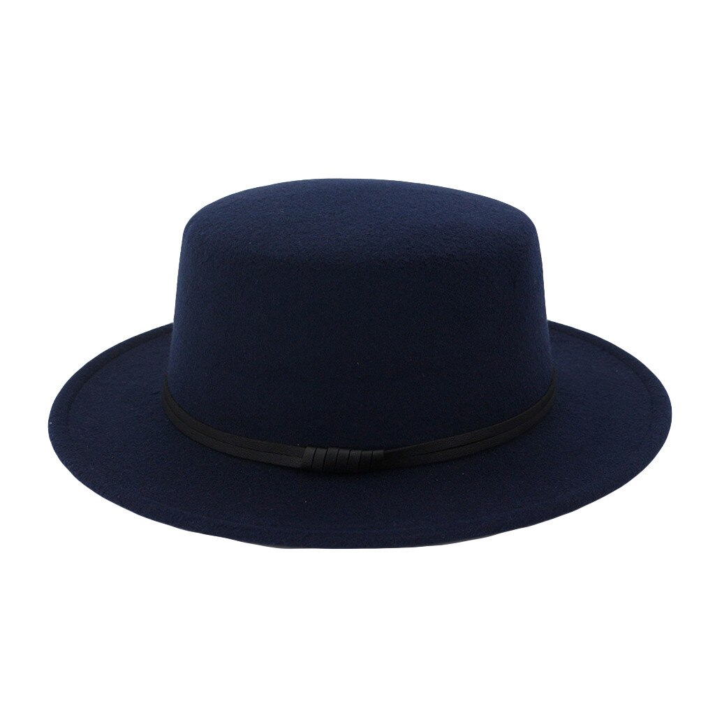 Unisex Felt Flat Top Fedora Hat Party Church Trilby панама bucket балаклава кепка шапка мужская cap женская