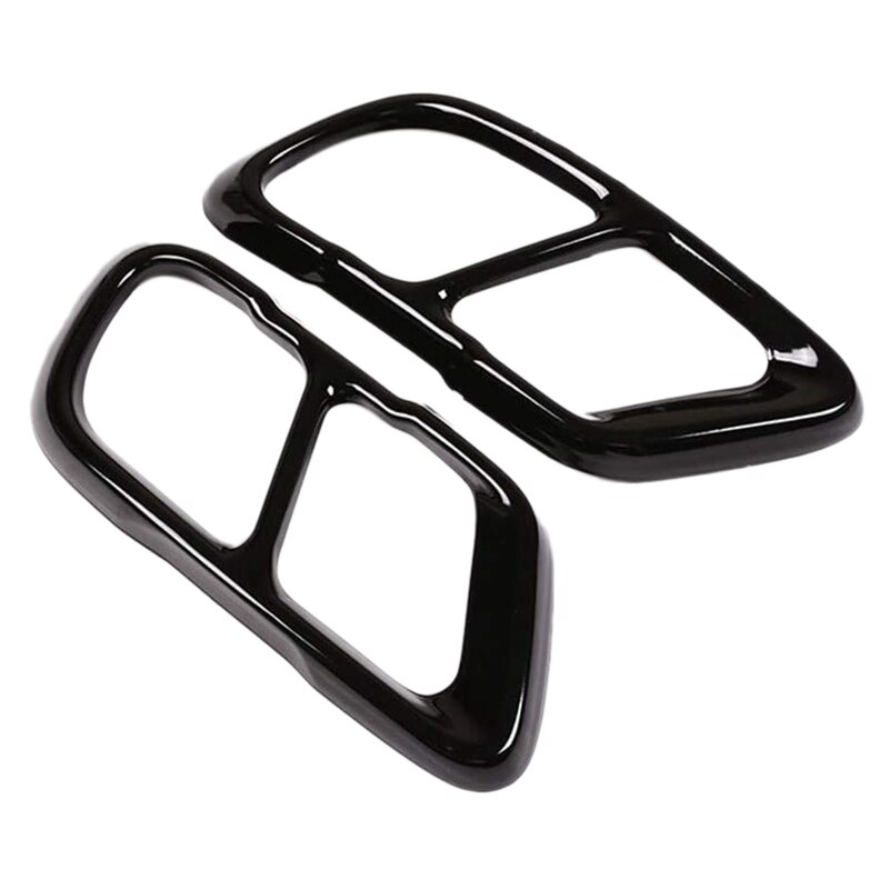 Stainless Steel Car Exhaust Muffler Pipe Cover Trim Tail Pipe Cover For-BMW X5 G05 X7 G07: Black