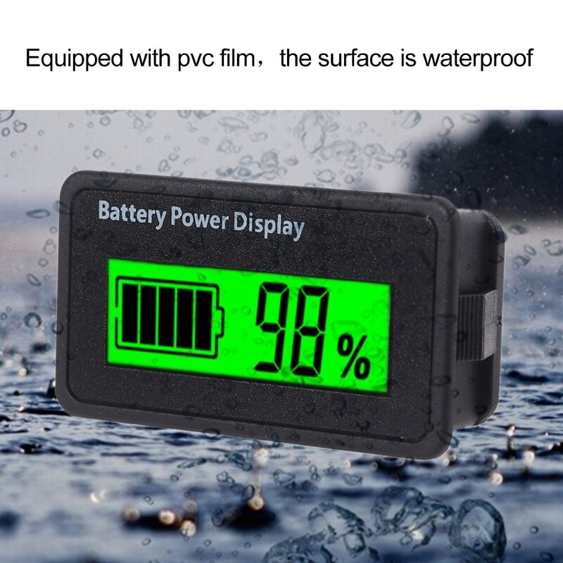 LCD Battery Capacity Monitor, 12-48 V Universal LCD Digital Battery Capacity Display, LCD Battery Capacity Voltmeter Meter