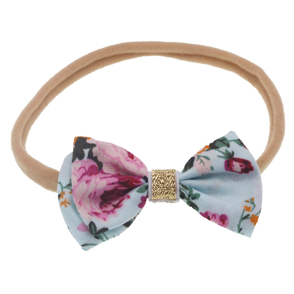 neue freundlicher Stoff Blumen- Bogen Weichen Nylon Haar Band