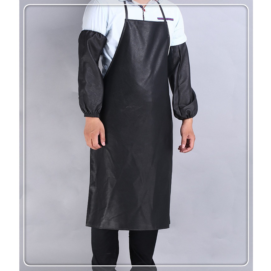 Mens Womens Cafe Commercial Restaurant Chef Kitchen Aprons Convenient,Waterproof and oil-proof PU apron.