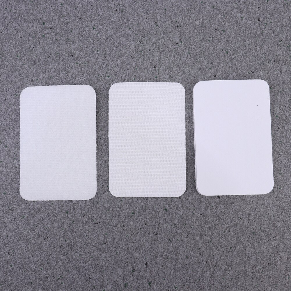 20Pcs Rechthoekige Sticker Bank Sticker Dubbelzijdig Zelfklevende Sticker (Zwart): White